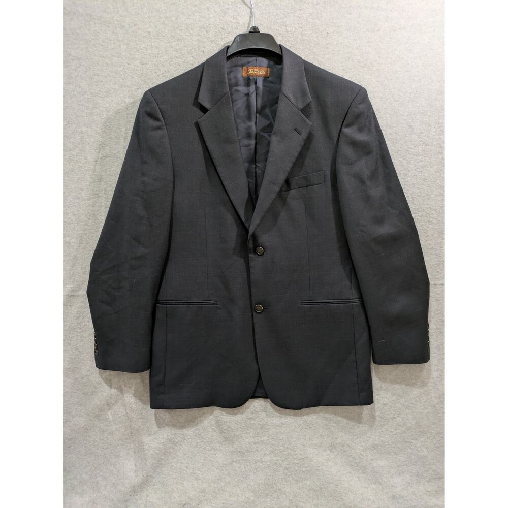 Tasso Elba Coat Men's 40R Dark Gray‎ Sports Coat Pure Wool 2 Button Coat Suit